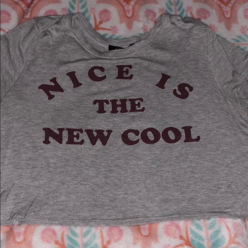 Gray, nice is the new cool crop top